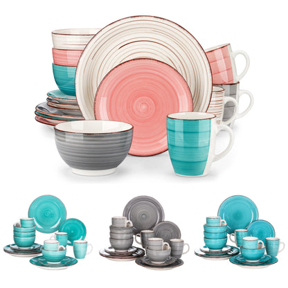 16/32 PCS Porcelain Dinner Set Mix-Color