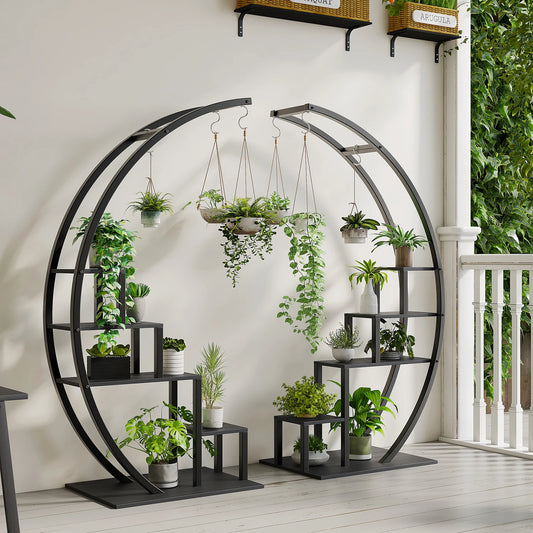 5 Tier Plant Stand 2 Pack Half Moon