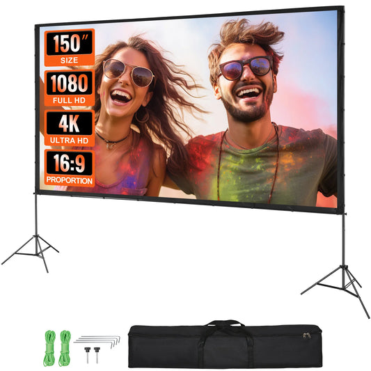 Projector Movie Screen w/ Stand 150in