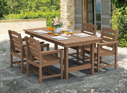 5-Piece HDPE Outdoor Dining Set for 4