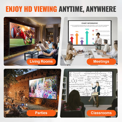 Projector Movie Screen w/ Stand 150in