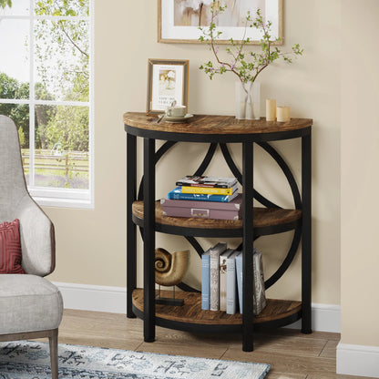 Half Round End Table for Living Room