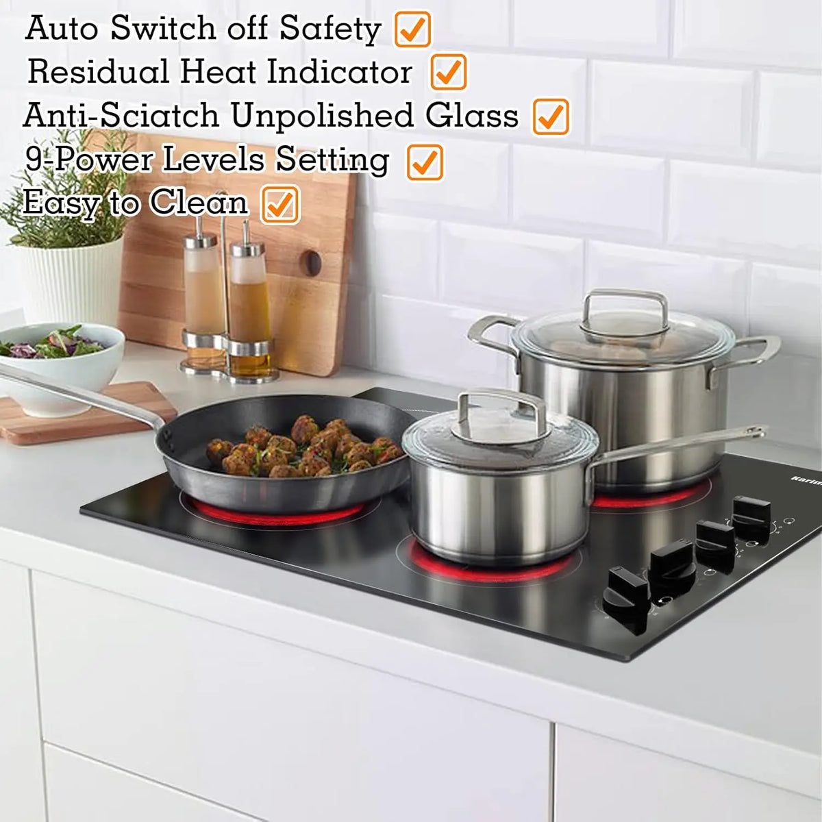 24 Inch 4 Burners Electric Cooktop