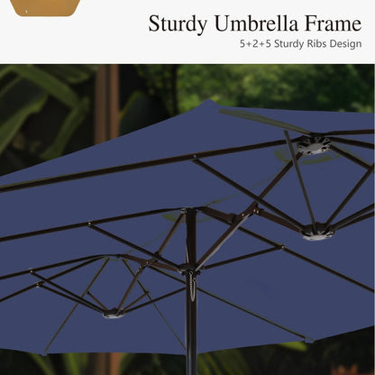 Outdoor Table and 6 Chairs with Umbrella