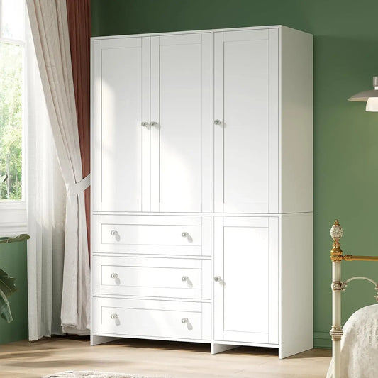 71" Wooden Armoire with Drawers
