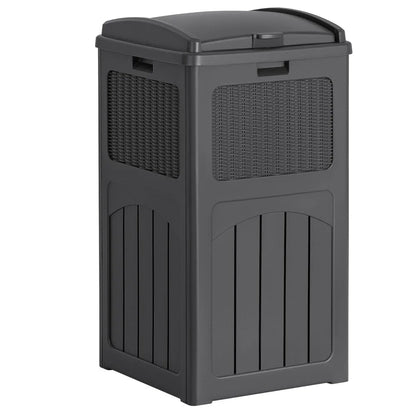 30 Gallon Resin Outdoor Garbage Can with Lid