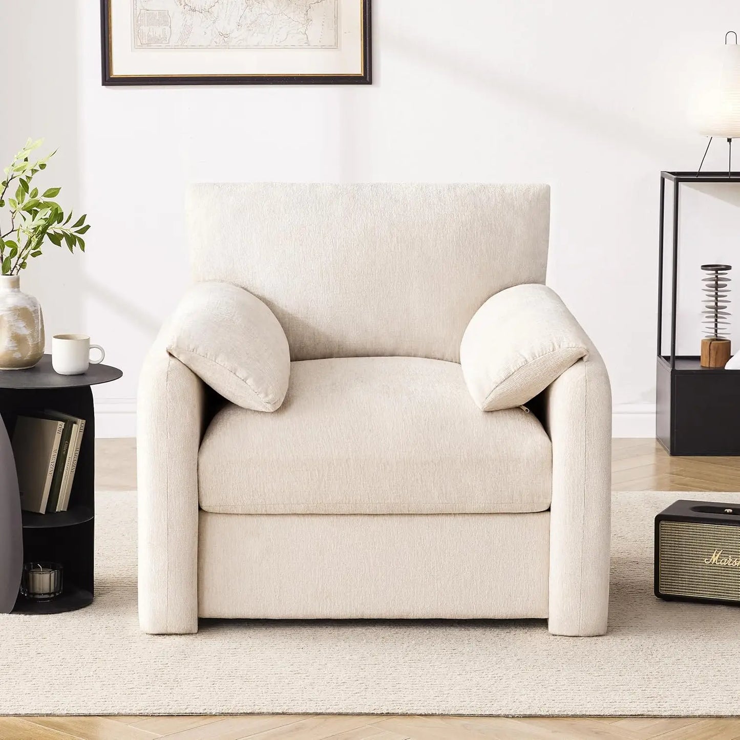 Chenille Oversized Armchair