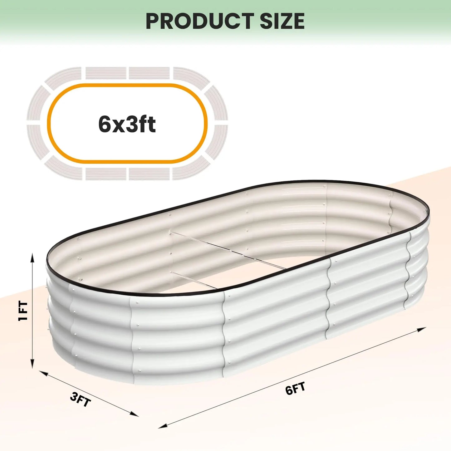 2-Pack Oval Galvanized Raised Garden Bed