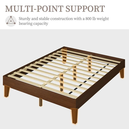 Natural Solid Wood Platform Bed