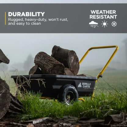 Heavy-Duty Dump Cart with Quick-Release Dumping