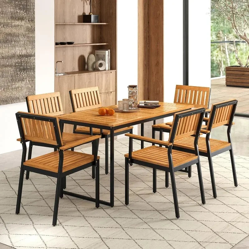 7 Piece Outdoor Dining Set for 6