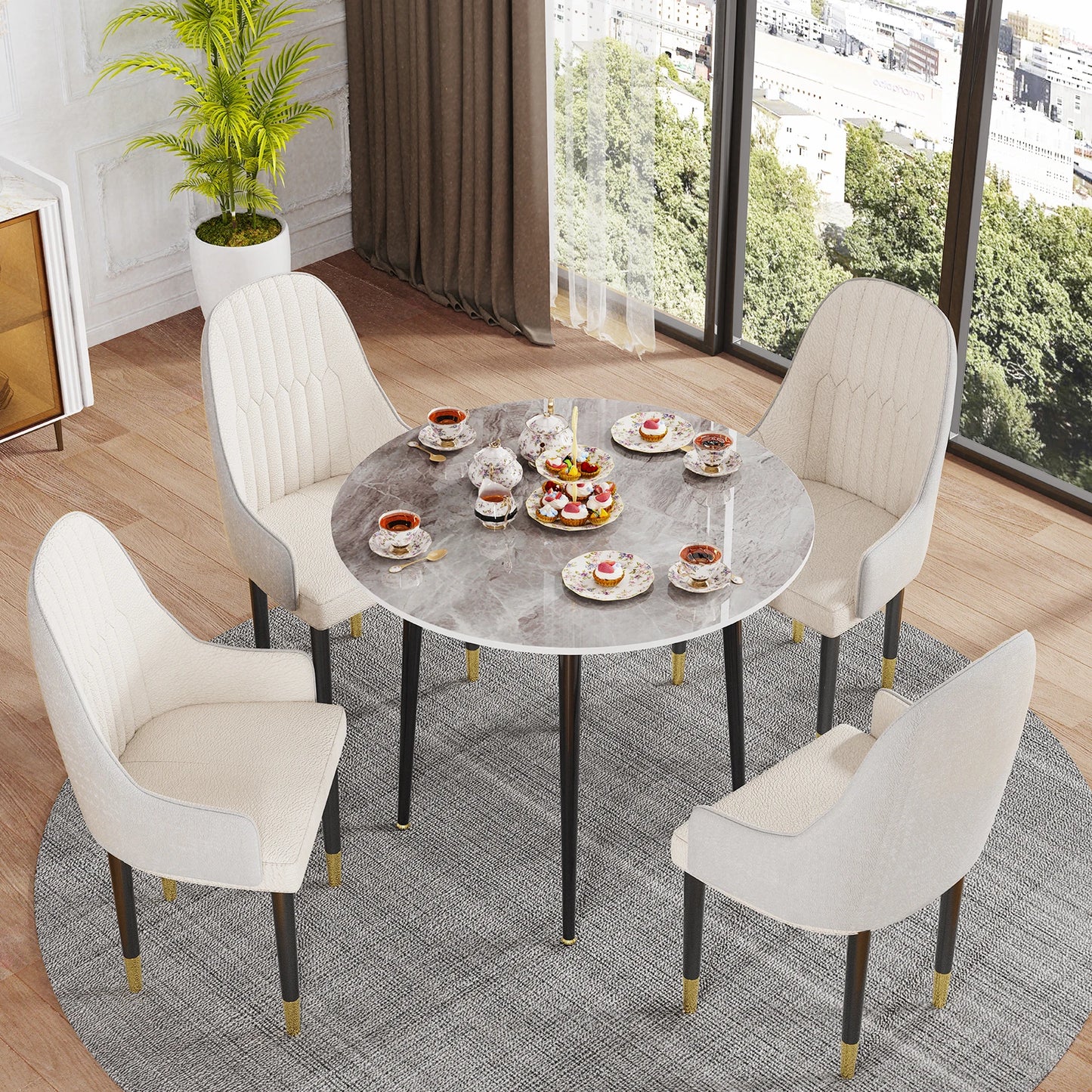 32"  Stone Round Dining Table Only
