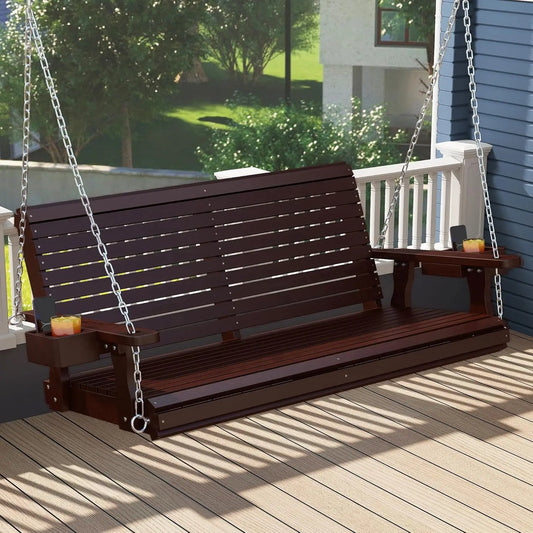 Wooden 2-Seater Hanging  Front Porch Swing