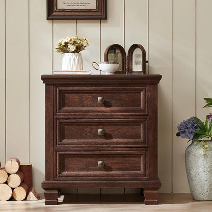 Rustic Vintage  End Table with Wood Legs