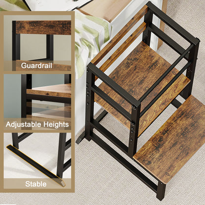 Toddler Kitchen  Adjustable Height Step Stool