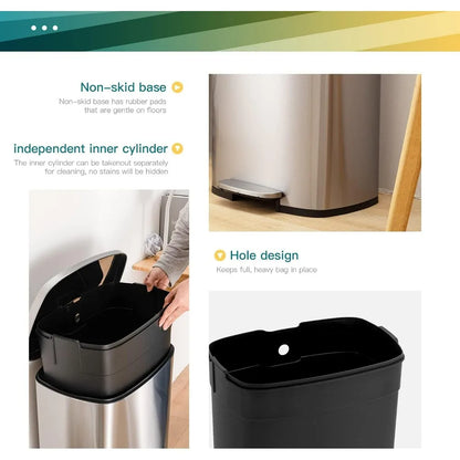 13 Gallon Kitchen Step Trash Can