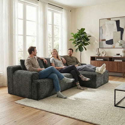 Space Saving L-Shaped Corner Sectional Sofa