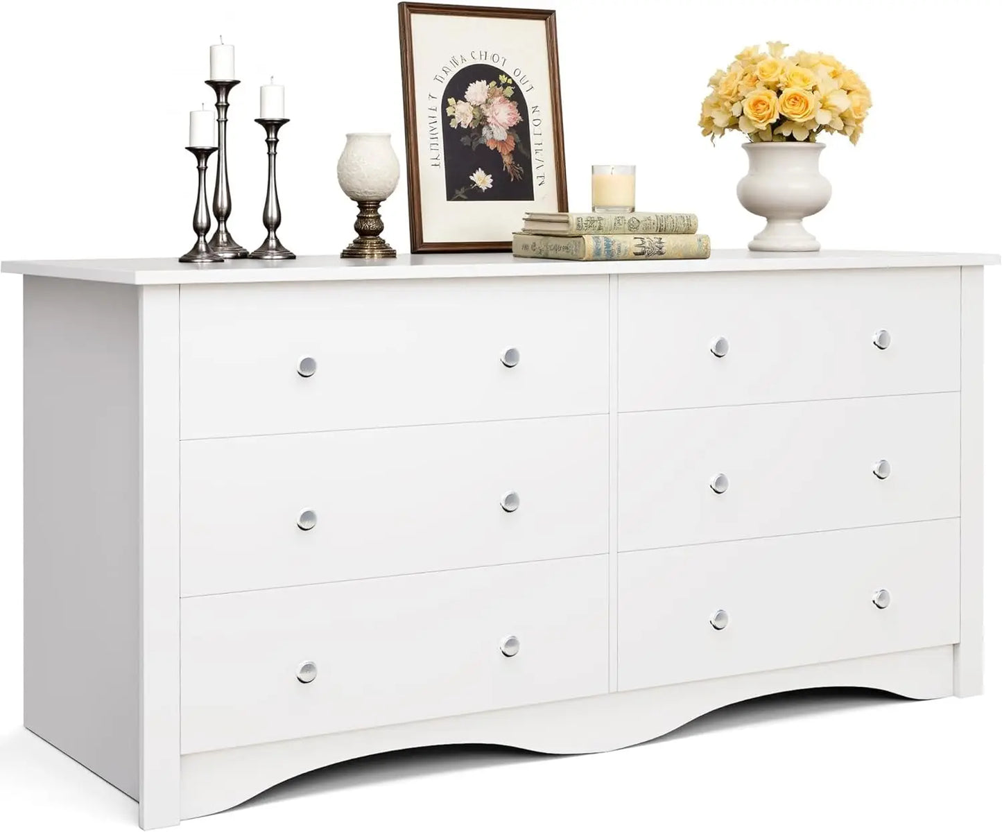 6  Drawers Wood Dresser for Bedroom