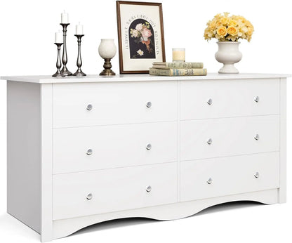 6  Drawers Wood Dresser for Bedroom