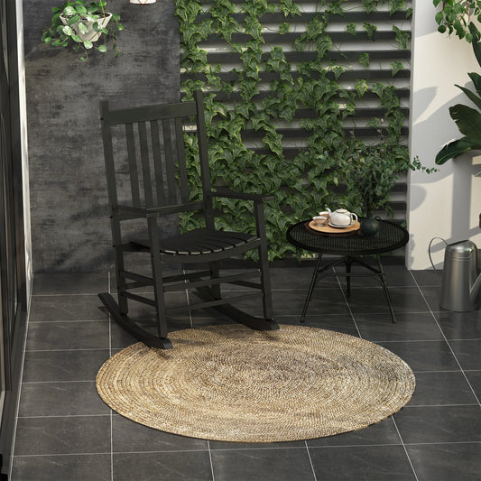 Rustic High Back All Weather Slatted Rocker