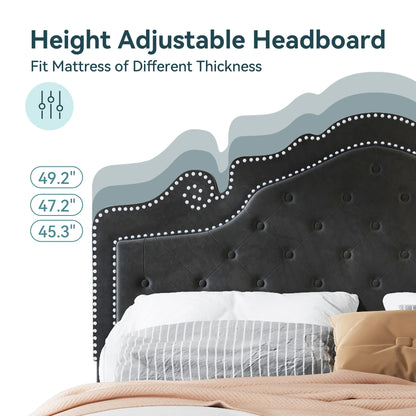 Full/Queen/King Size Velvet Bed Frame