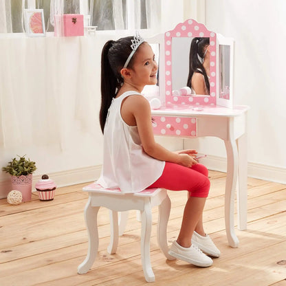 Kids Wooden Play Vanity Set