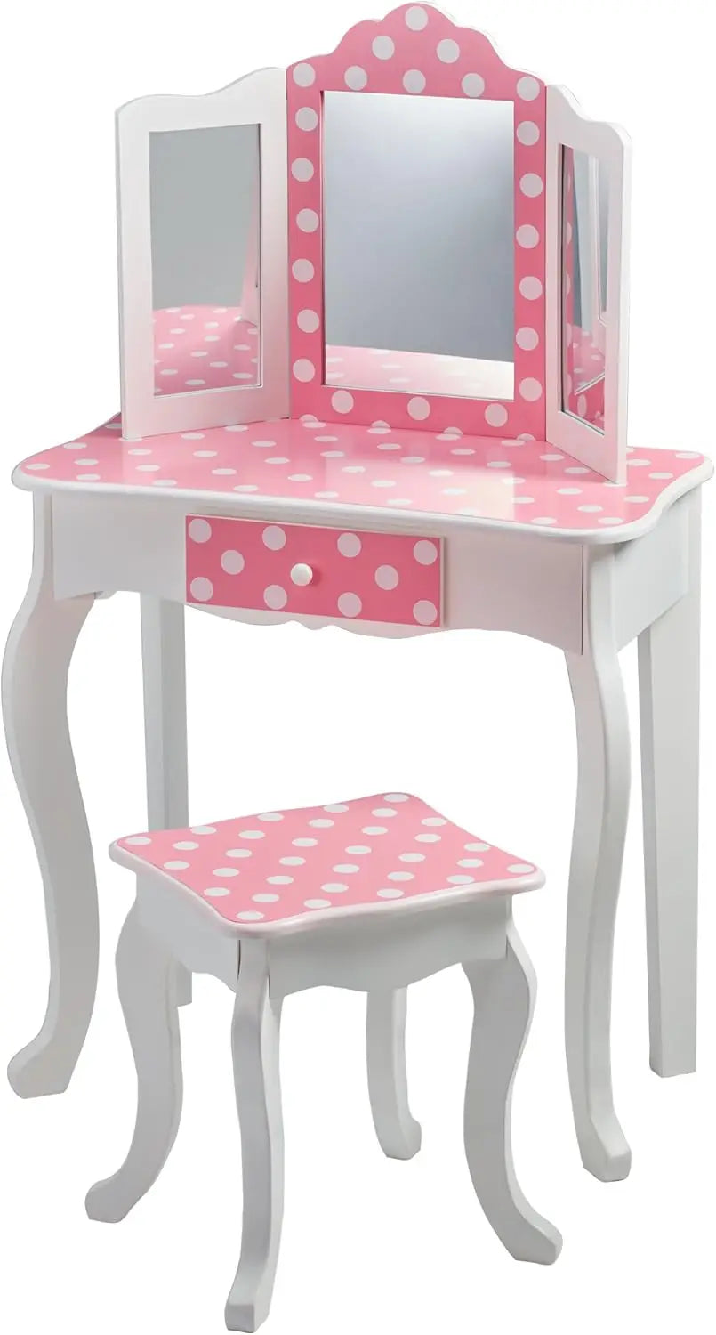 Kids Wooden Play Vanity Set