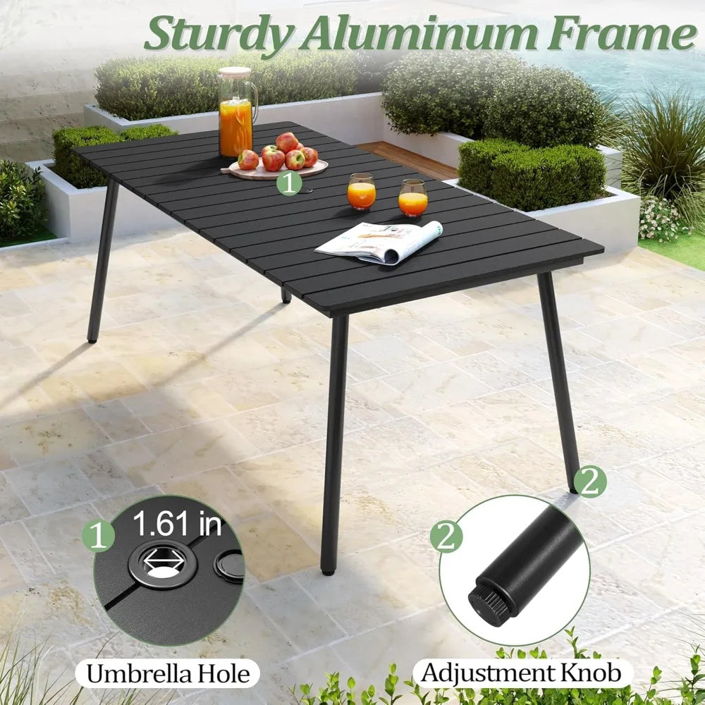 70inch Outdoor Dining Table for 6