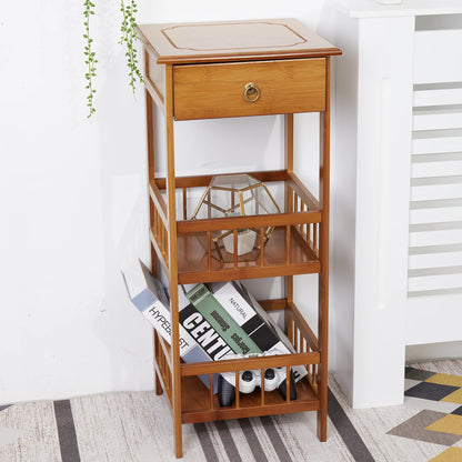 Bamboo Bedside Table  with Drawer