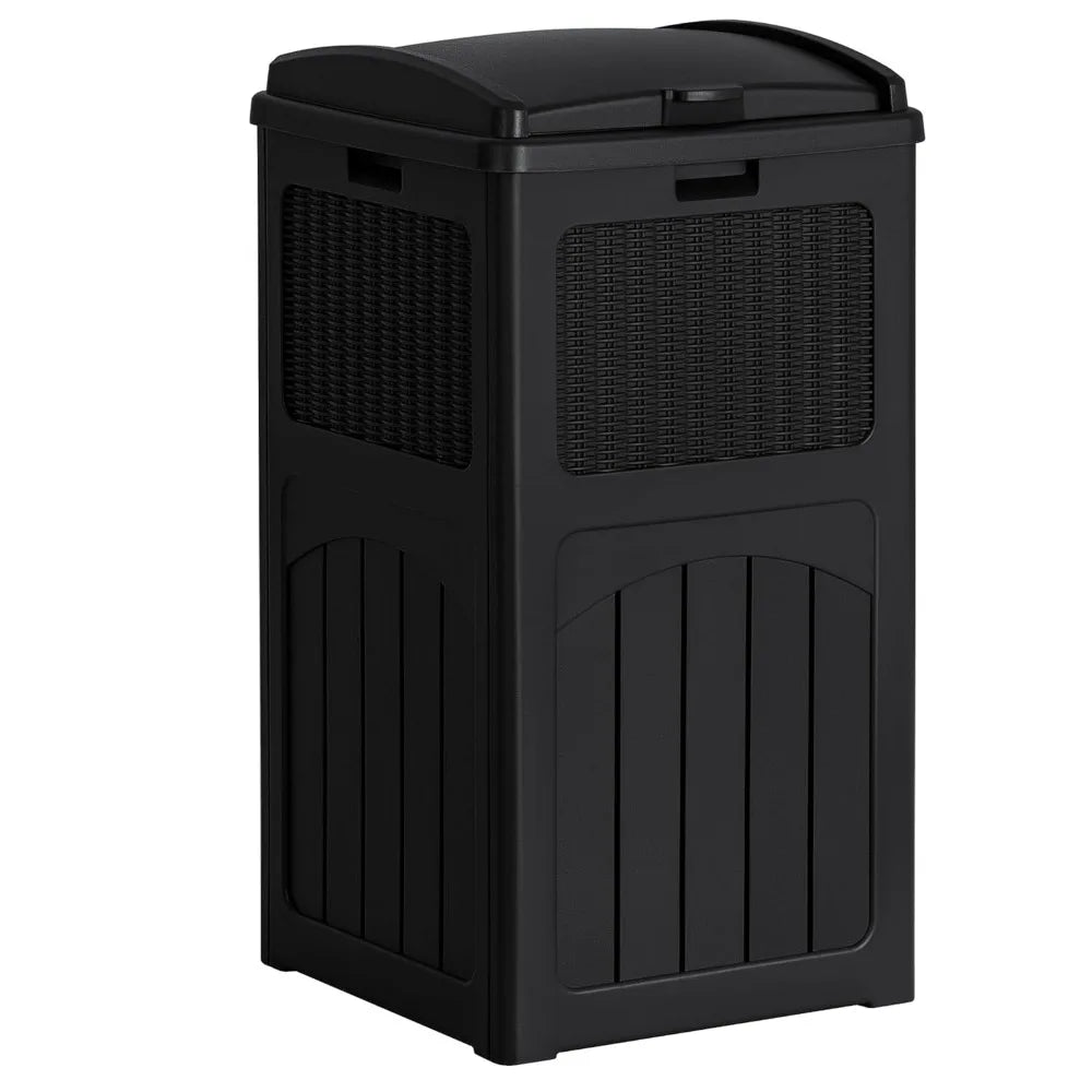 30 Gallon Resin Outdoor Garbage Can with Lid