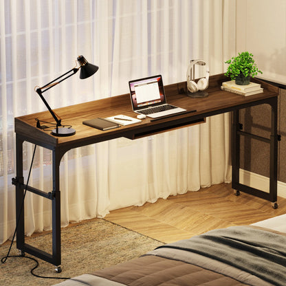 Queen Size Overbed Adjustable Table with Wheels