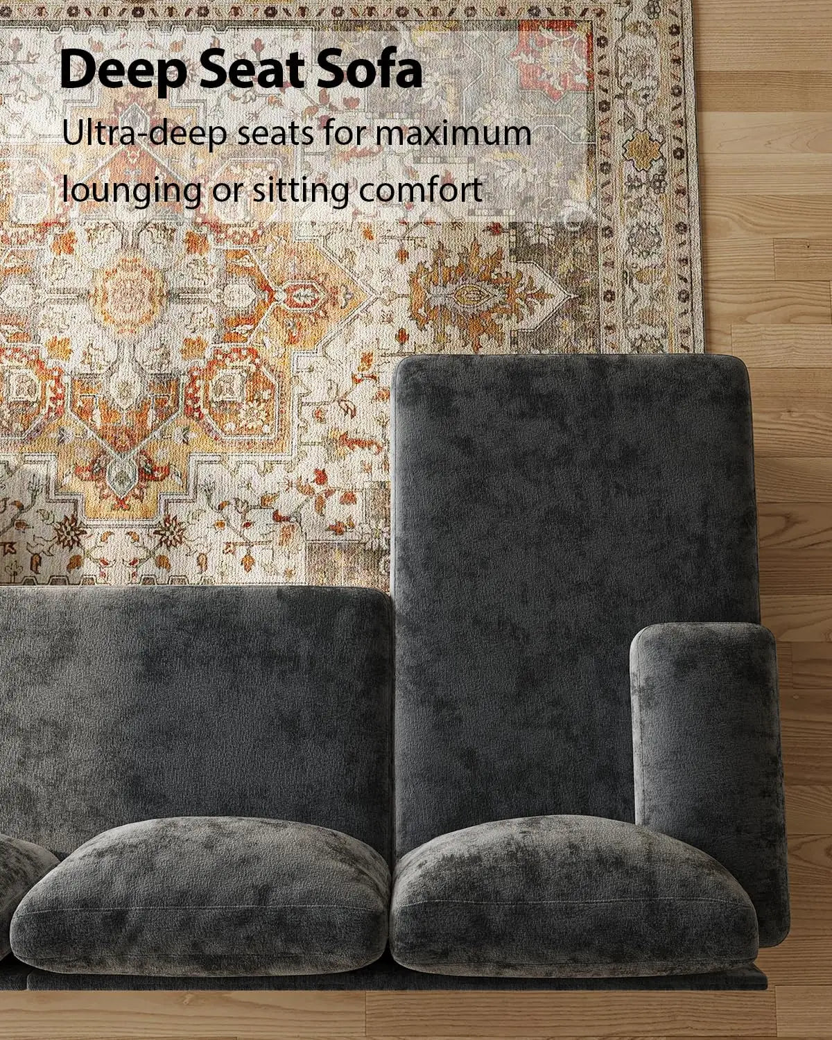 Chenille Sofa with Double Chaise/U-shaped