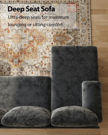 Chenille Sofa with Double Chaise/U-shaped