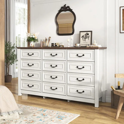 Farmhouse 12 Drawer Dresser for Bedroom