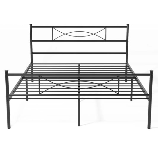 Full Size Bed Metal Platform Frame with Headboard