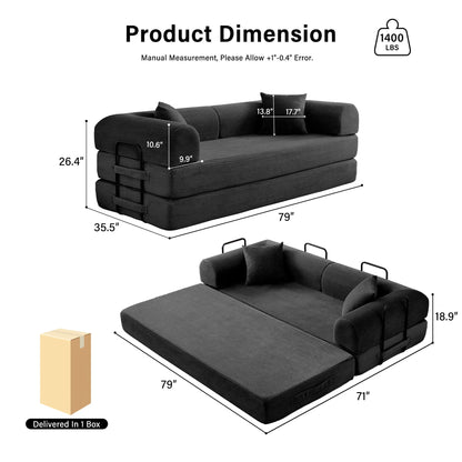 Boneless Convertible Futon Sleeper Sofa