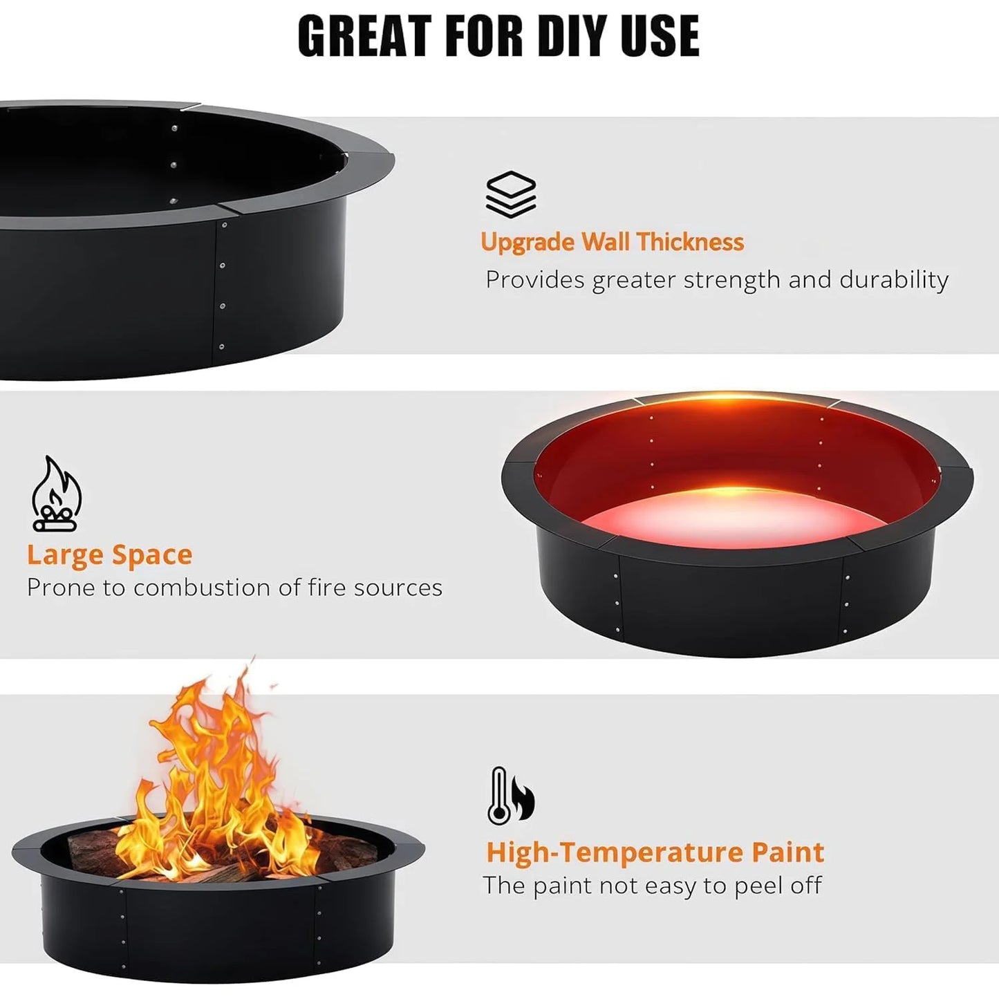 Round Fire Pit Ring 48/60 Inch