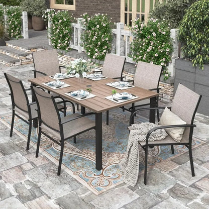 7 Piece Patio Table and Chairs for 6