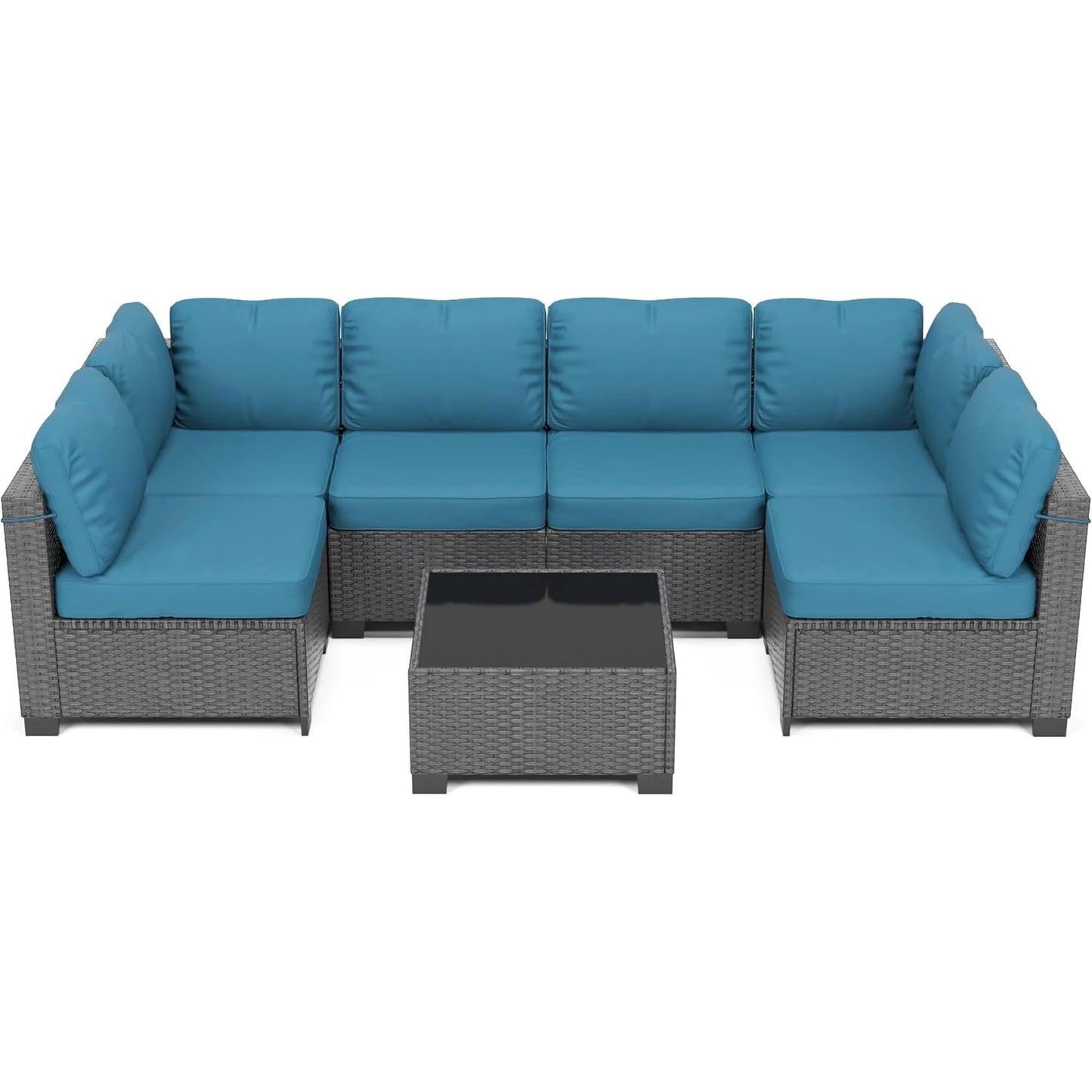 7-Piece Modular Outdoor Wicker Set