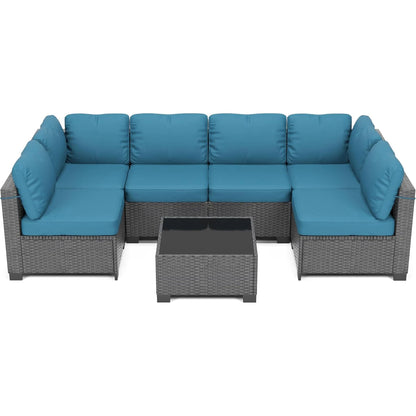 7-Piece Modular Outdoor Wicker Set