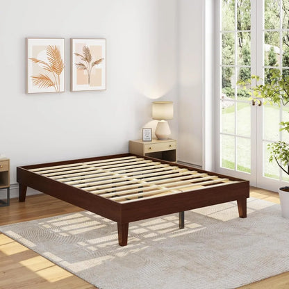 Natural Solid Wood Platform Bed