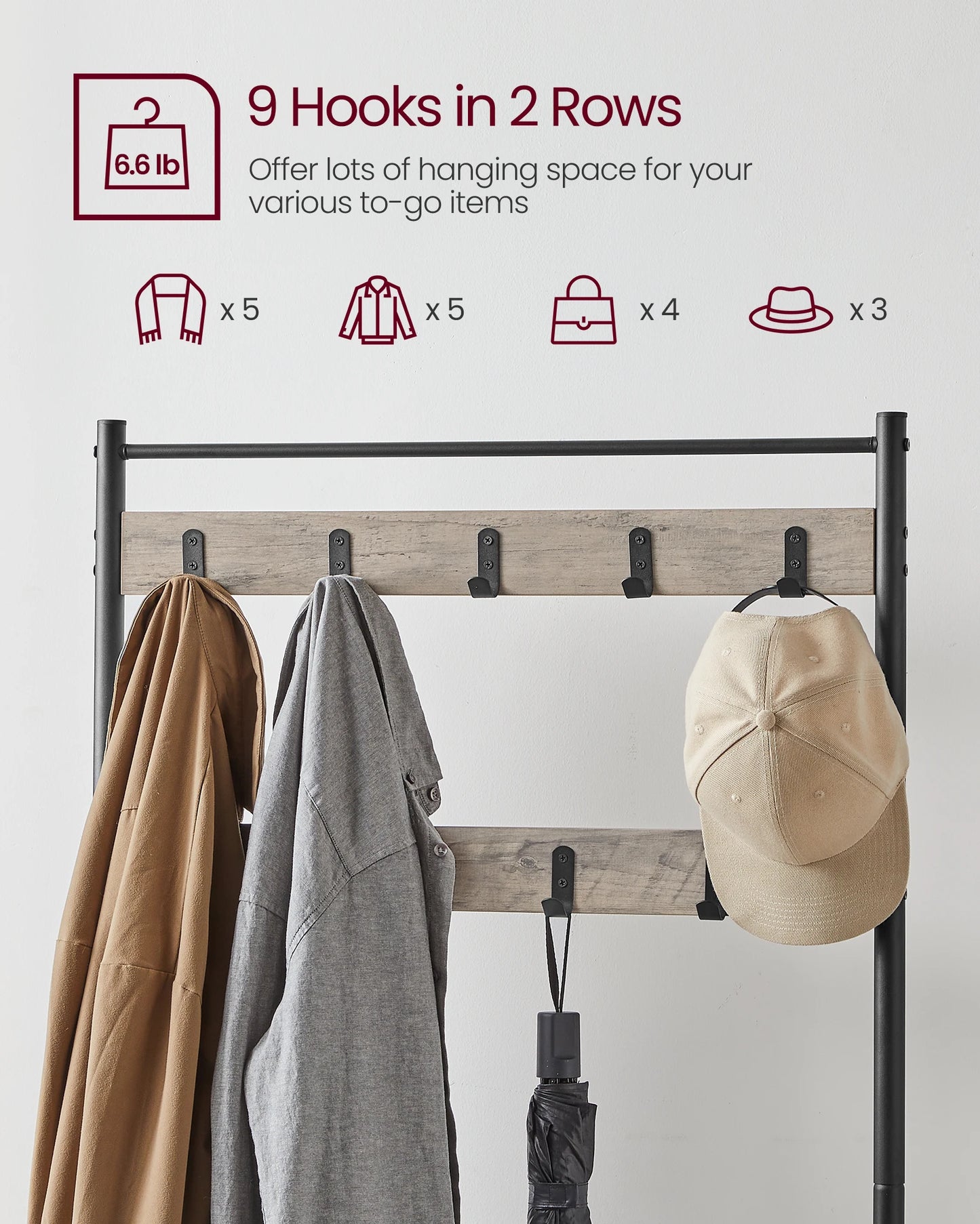 Coat Rack with Shoe Storage
