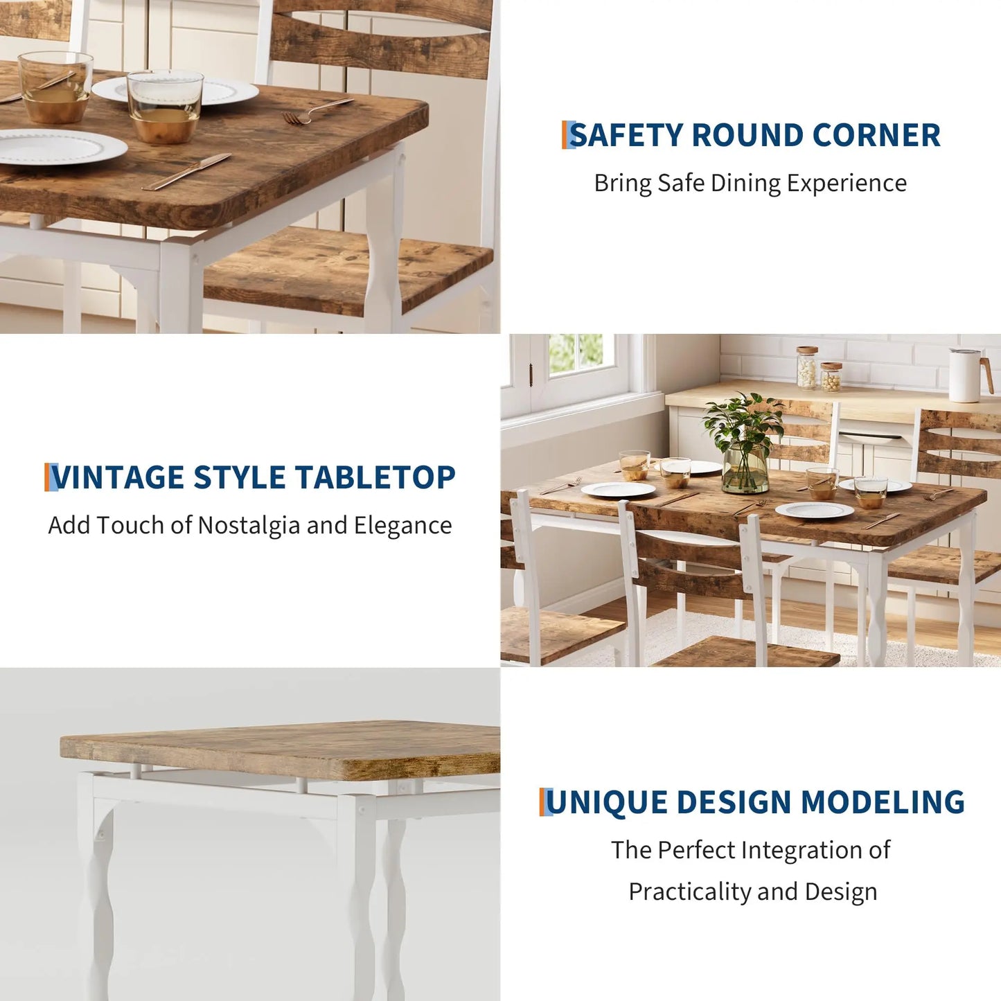 5 Piece Dining Table Set For Small Spaces