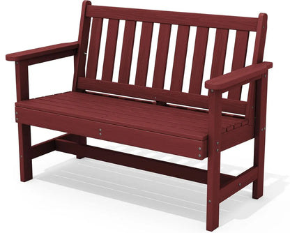 2-Person Outdoor Weatherproof HDPE Garden Bench