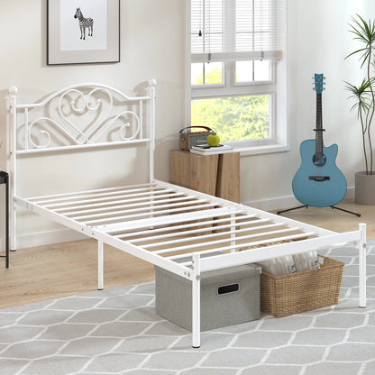 Heavy Duty Metal Twin Bed Frame with Headboard
