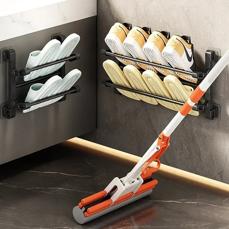 Wall-mounted Multifunctional Shoe Rack