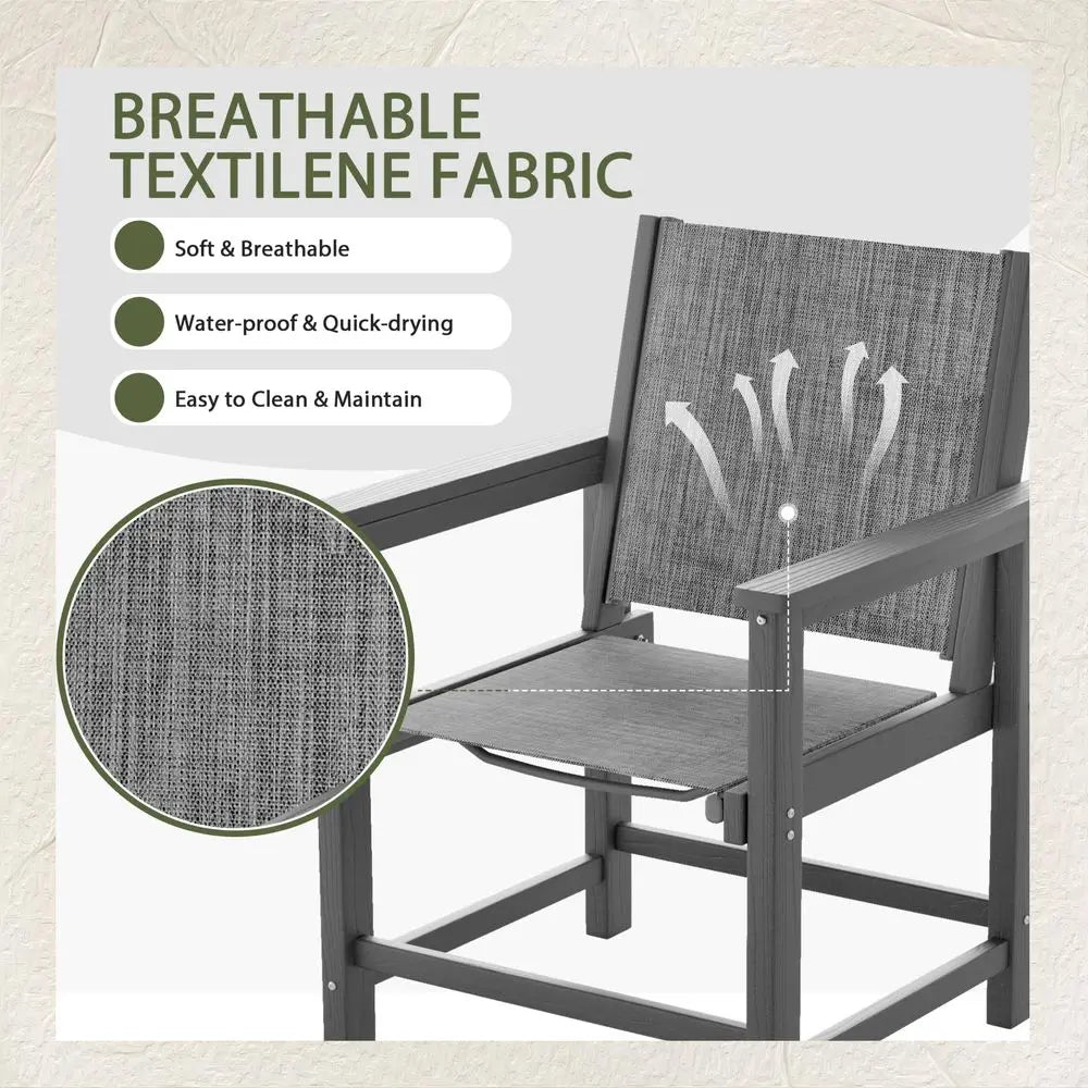 Heavy Duty Extra Wide Outdoor Dining Chair
