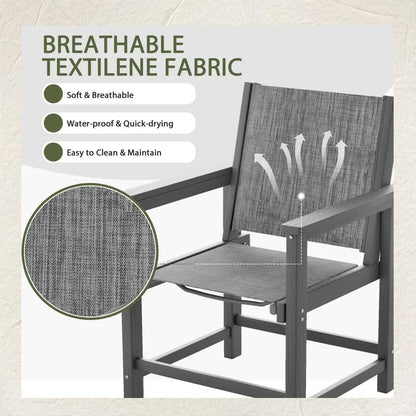 Heavy Duty Extra Wide Outdoor Dining Chair