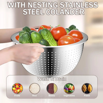 Stainless Steel Mixing Bowls with Lids
