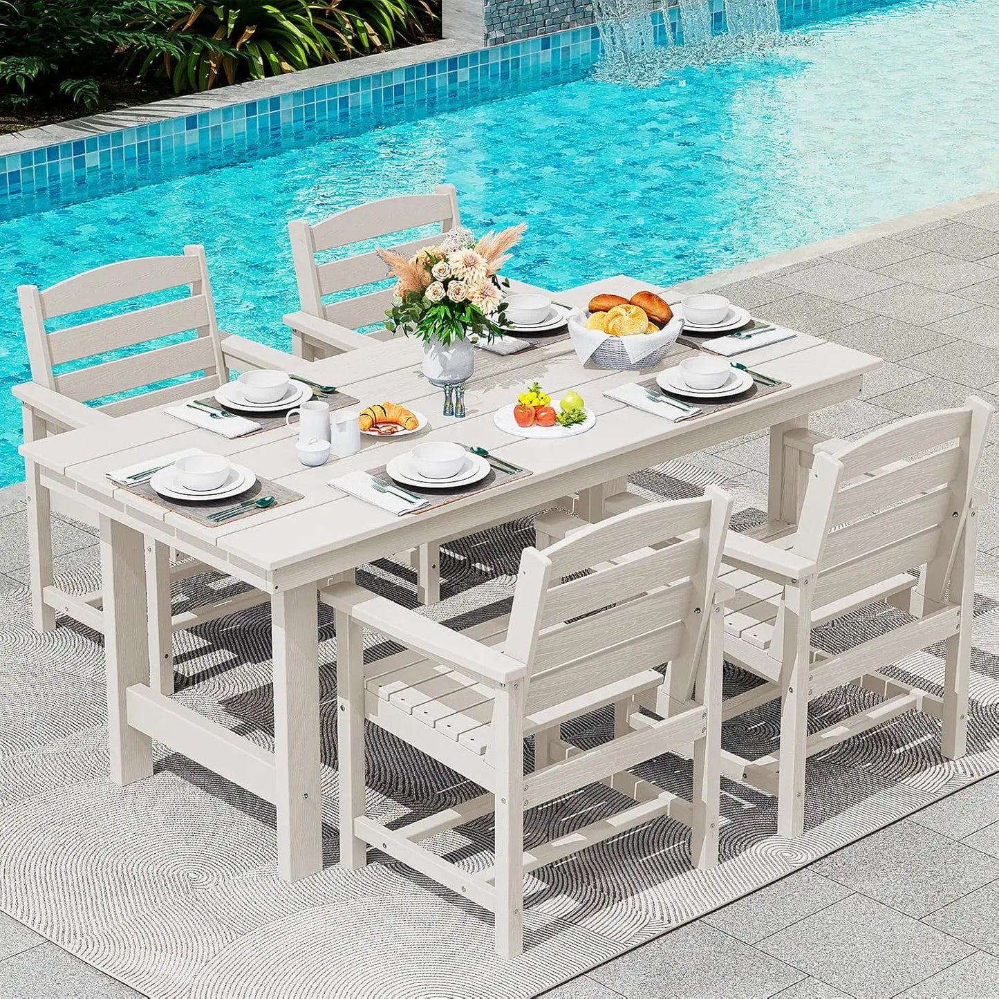 5-Piece HDPE Outdoor Dining Set for 4